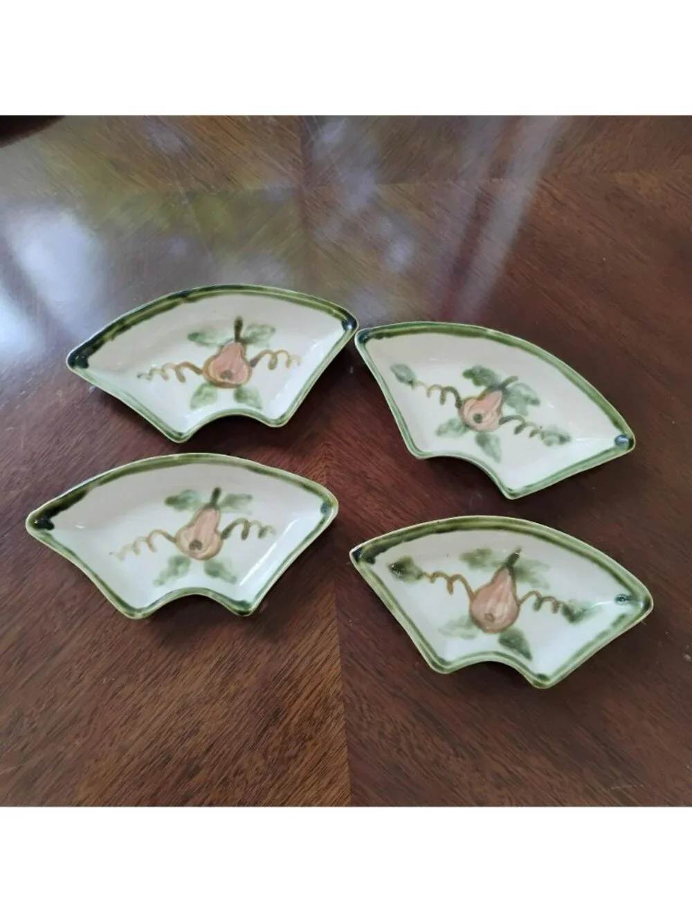 Vintage John B Taylor Harvest Pear Lazy Susan Set 6 Piece Relish Tray MCM Decor